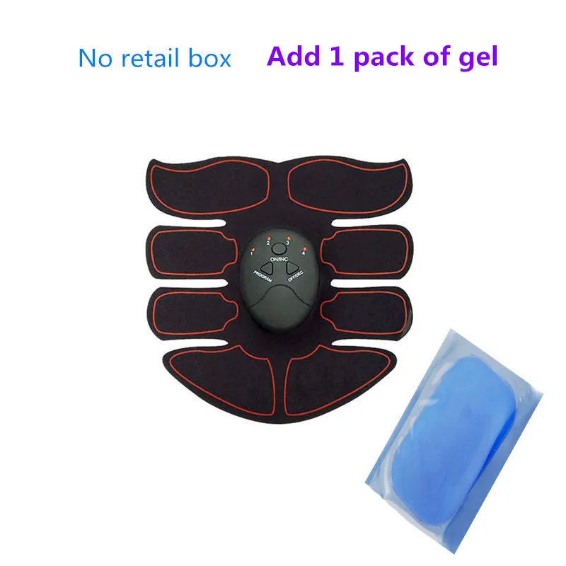 8-ABS-Red-1-Gel EMS тренажер для стимуляции мышц беспроводной электрический умный фитнес-тренажер для похудения наклейки без розничной упаковки - Цвет: 8-ABS-Red-1-Gel