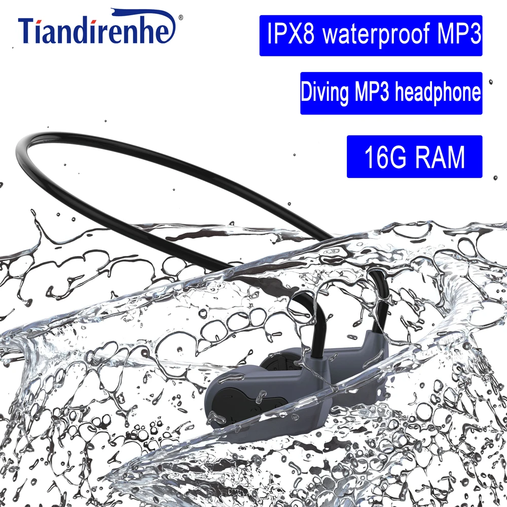 New 16G IPX8 Waterproof Swimming MP3 and Bluetooth