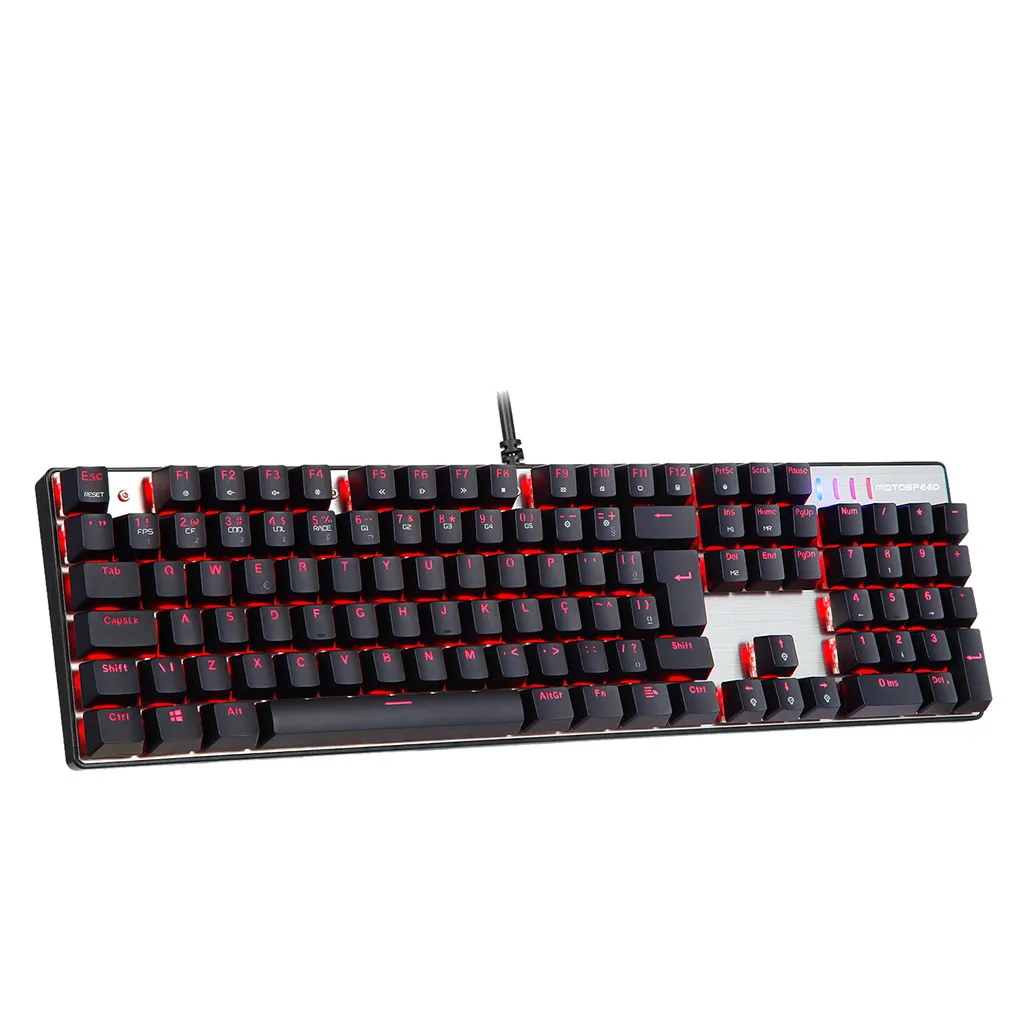 CK104 USB механическая клавиатура светодиодный подсветка водостойкая игровая клавиатура Pc Gamer Проводная клавиатура Klawiatura Mechaniczna