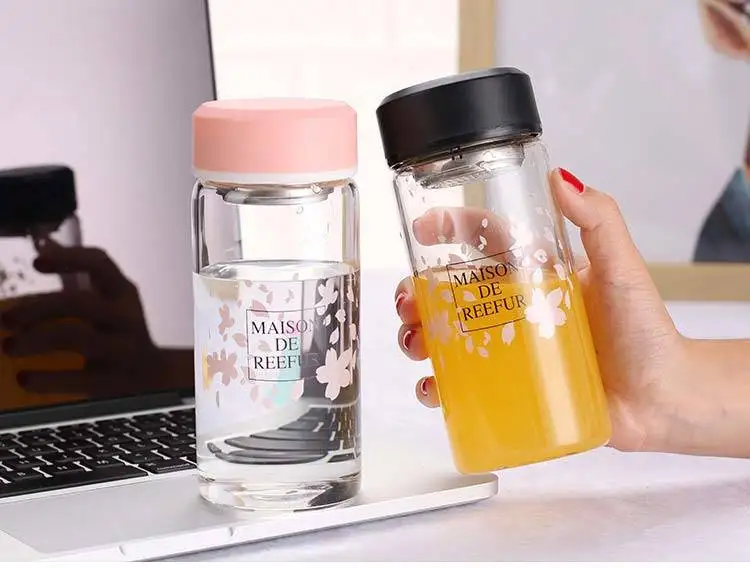 High Temperature Resistant Glass Cup Anti-scalding Cup Set Tea Strainer Hand Glass Water Cup Crystal Water Bottle Milk Bottle