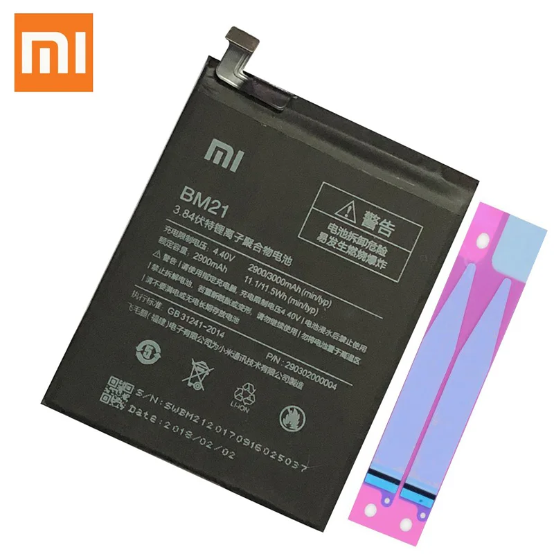 

XiaoMi Original Battery For Xiaomi Mi Note BM21 3GB RAM Mobile Phone Batteries 3000mAh Free Repair