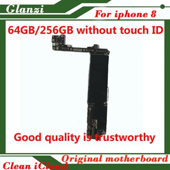 

Motherboard for iphone 8 original Clean iCloud without touch ID 64GB 256GB unlocked mainboard with chips IOS System logic board