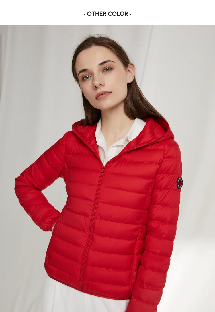 Bosideng New Hooded Duck Down Jacket Women Down Coat Ultra Light