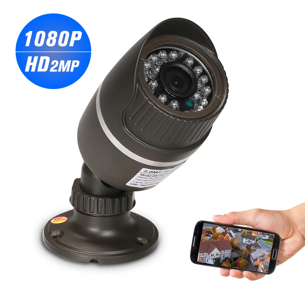 

1080P IP Camera 1/3 CMOS Sensor H.264 P2P Onvif IR LEDS Night View IR-CUT Motion Detection Waterproof Phone APP Remote Control