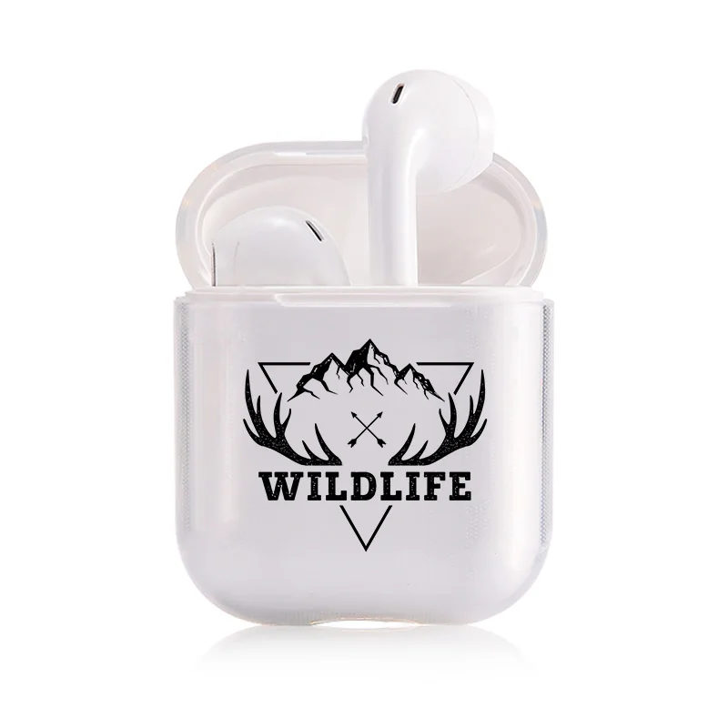I301191 Чехол Airpods 1/2, прозрачный мягкий силиконовый чехол с рисунком восхода солнца для Bluetooth, беспроводной чехол для наушников, чехол для зарядки, сумки - Цвет: I301191