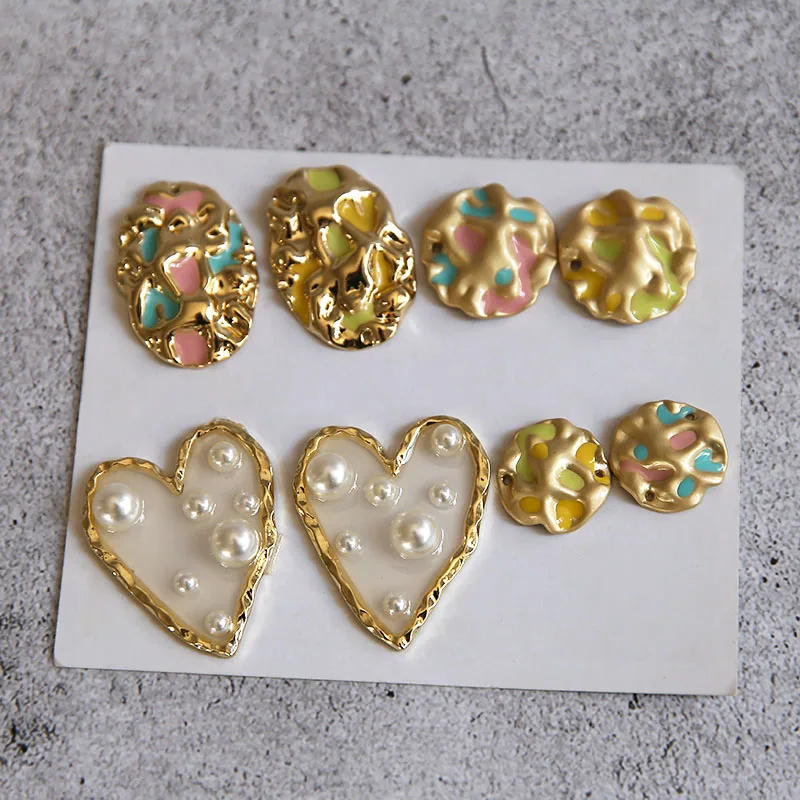 

Min order 20pcs/lot alloy drop oil geometry ovals/rounds/hearts shape metal floating locket charms diy jewelry accessory