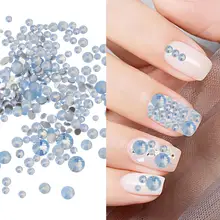 350 шт./пакет 3D микс Размеры ногтей Стразы опал желе розового цвета на плоской подошве; гвоздевой метод крепления искусство украшения кристаллы ногтевое искусство, аксессуары