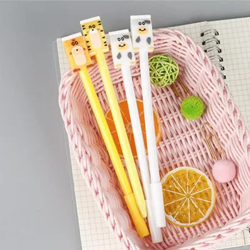 

36 pcs/lot Creative Tiger Gel Pen Cute 0.5 mm black Ink Signature Pens Promotional Gift Stationery Office School Supplies