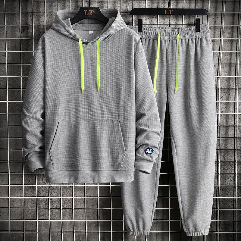 OEIN Trening Casual Bărbați Hanorac cu Capăt Ținută Toamnă Bărbați Seturi Sport 2021 Hanorac Bărbat + Pantaloni 2PCS Jogging_voghion.com
