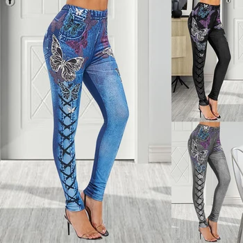 

2020 Women's jeans Push Up Seamless High Waist Warm Leggings Women Autumn and Winter Elastvic Jeans Pants Stretch vaqueros mujer