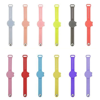 

Hand Sanitizer Silicone Refillable Wristband Hand Sanitizer Bracelet Dispenser Travel Sanitizing Gel Holder Refillable Keychain