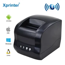 Xprinter-impresora 365B de etiquetas térmicas de código de barras, Pos, 80MM, máquina de impresión de pegatinas de recibos, Bluetooth, 127 MM/S, para Android, IOS y Windows