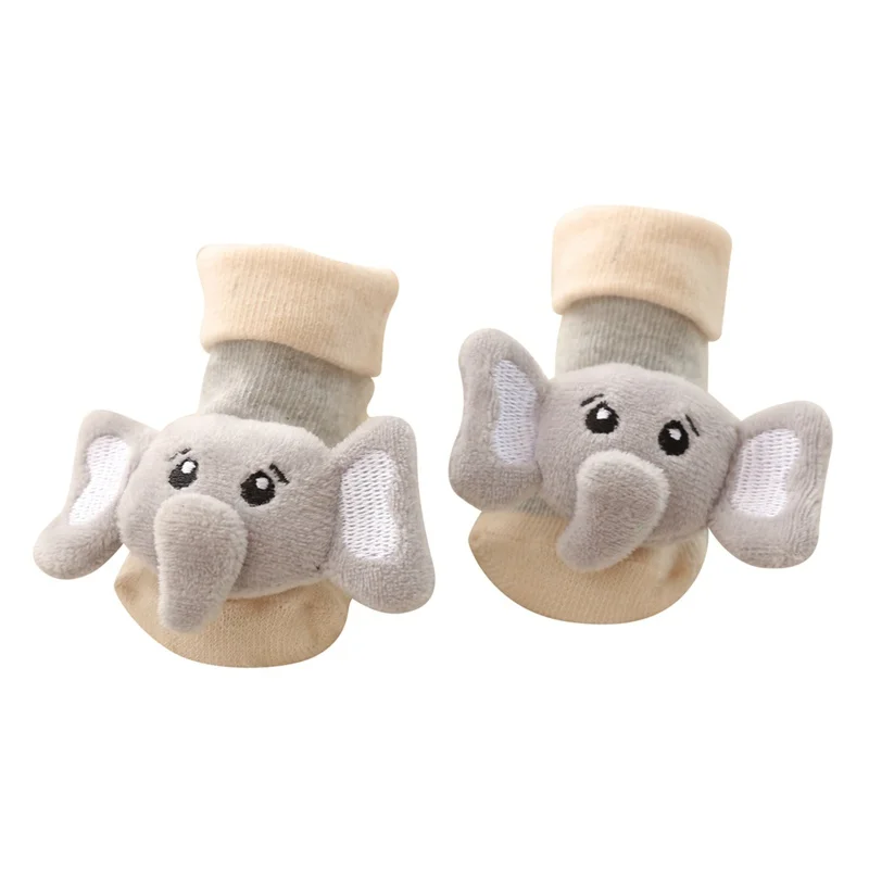 Носки для новорожденных Мягкие с рисунком нескользящие носки тапочки маленьких