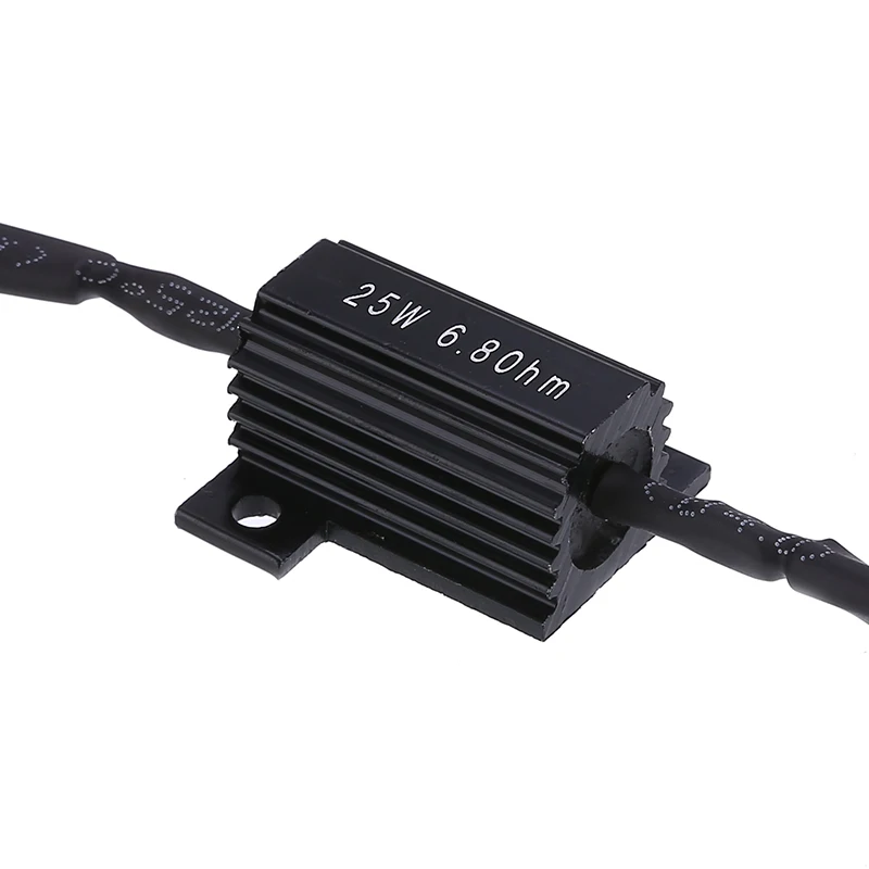 2PC Moto Resistance Power Resistor Load Decoding Resistor For LED Mini Turn Signal Flash No Flashing Repairing 25W 6.8Ohm