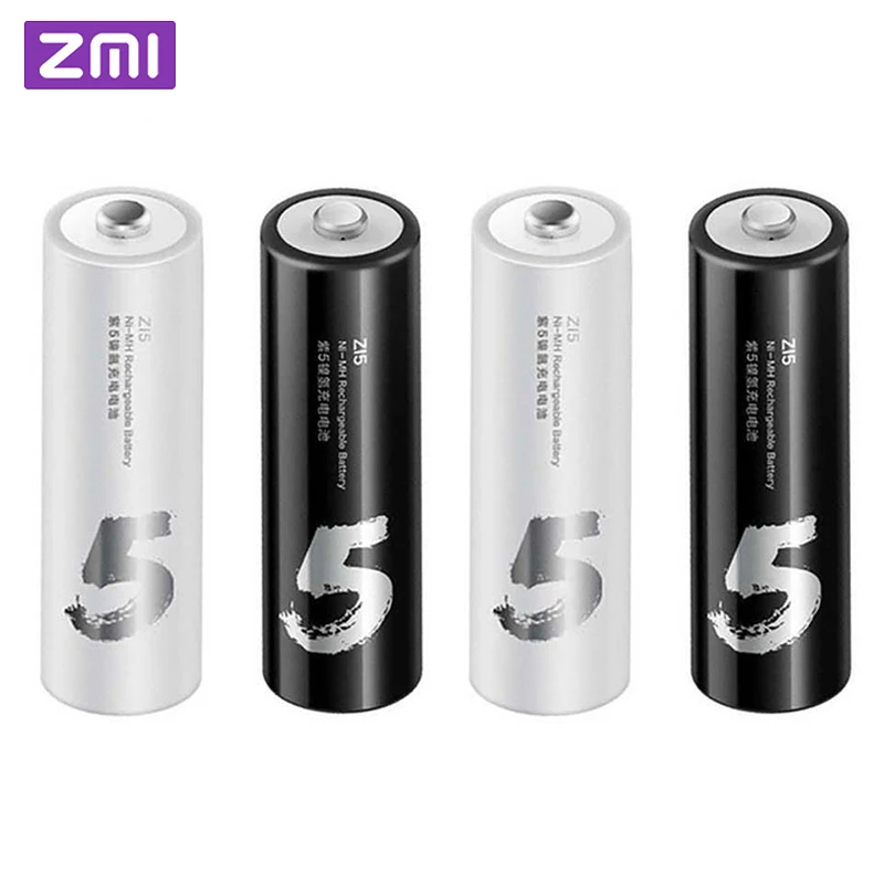 Аккумуляторные Ni-MH батареи ZMI 4 шт./лот перезаряжаемые ZMI/ZI7/ZI5 типа AAA/AA 700/1800/1 2 в Mi