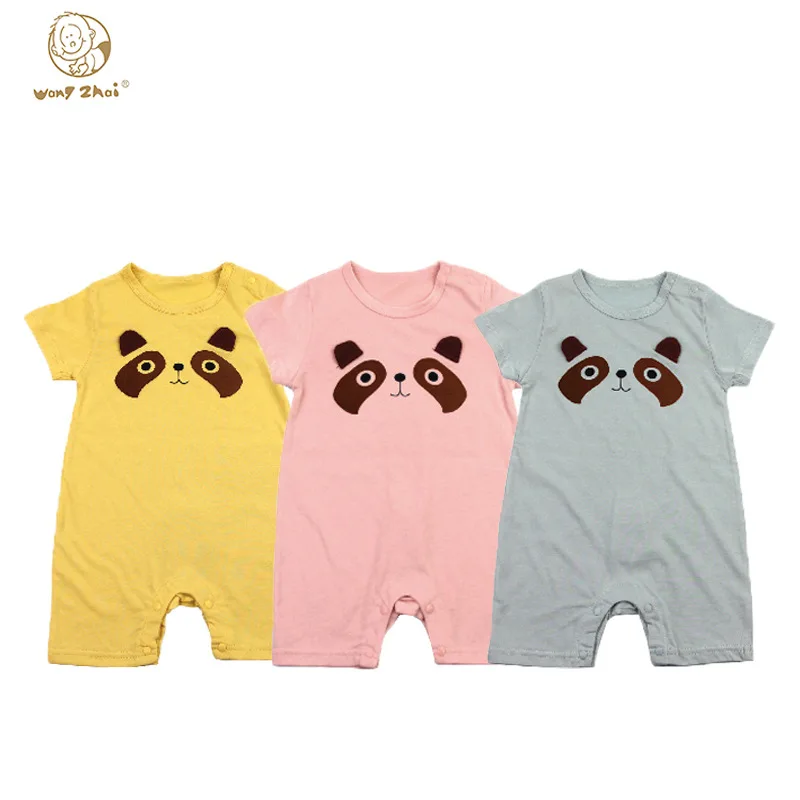 

2019 New Style Men And Women Baby's Newborns Clothes Onesie Summer Crawling Clothes Infant Short Sleeve Onesie