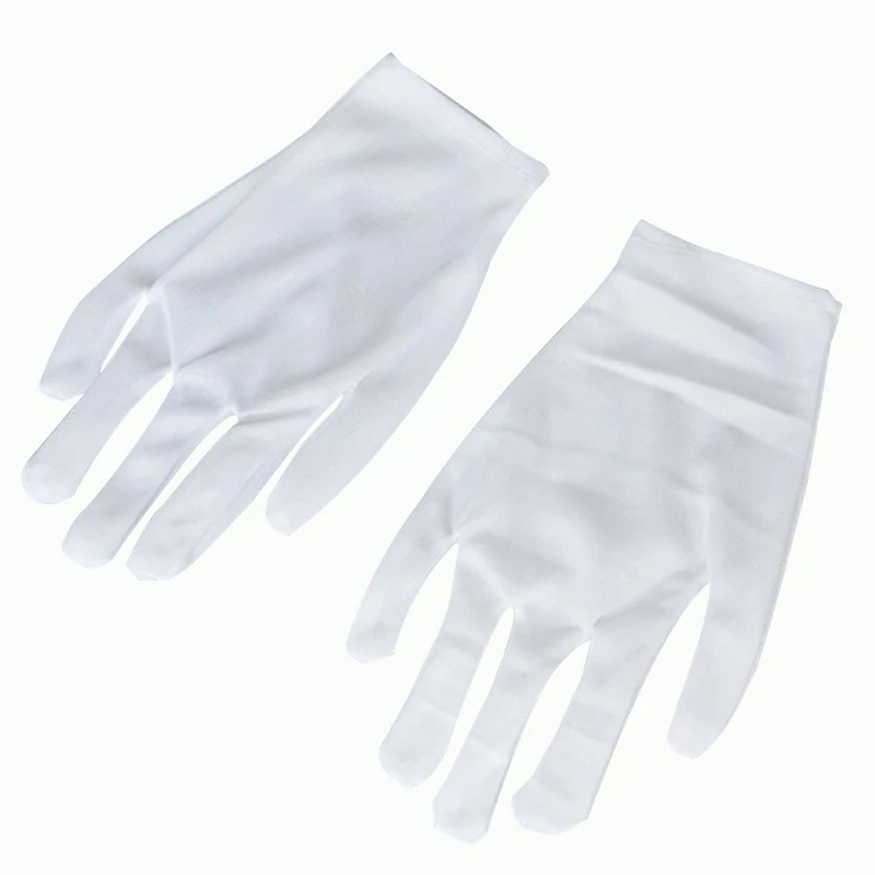12 пар/лот, белые рабочие перчатки, нейлоновая ткань, толстые безопасные рабочие перчатки