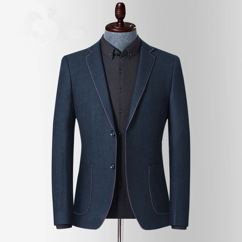 

Blazer Mens Jacket Party Office Business Polyester Blazer Men Slim Fit Spring Autmn 2020 New Plus Size XXXL 4XL