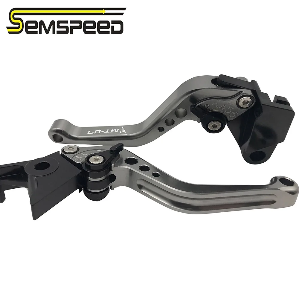 SEMSPEED логотип MT-07 короткие рычаги для YAMAHA MT-07 MT 07 MT07 Запчасти мотоциклов сцепные рычаги
