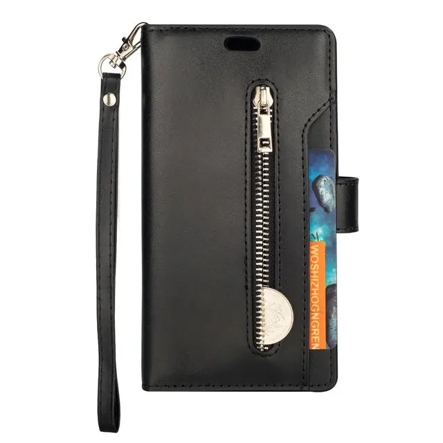 Черный Роскошные Флип Бумажник для Coque samsung A6Plus случае A750 samsung A6 плюс для samsung Galaxy A7 чехол, кожаный чехол A5 A7 - Цвет: Черный