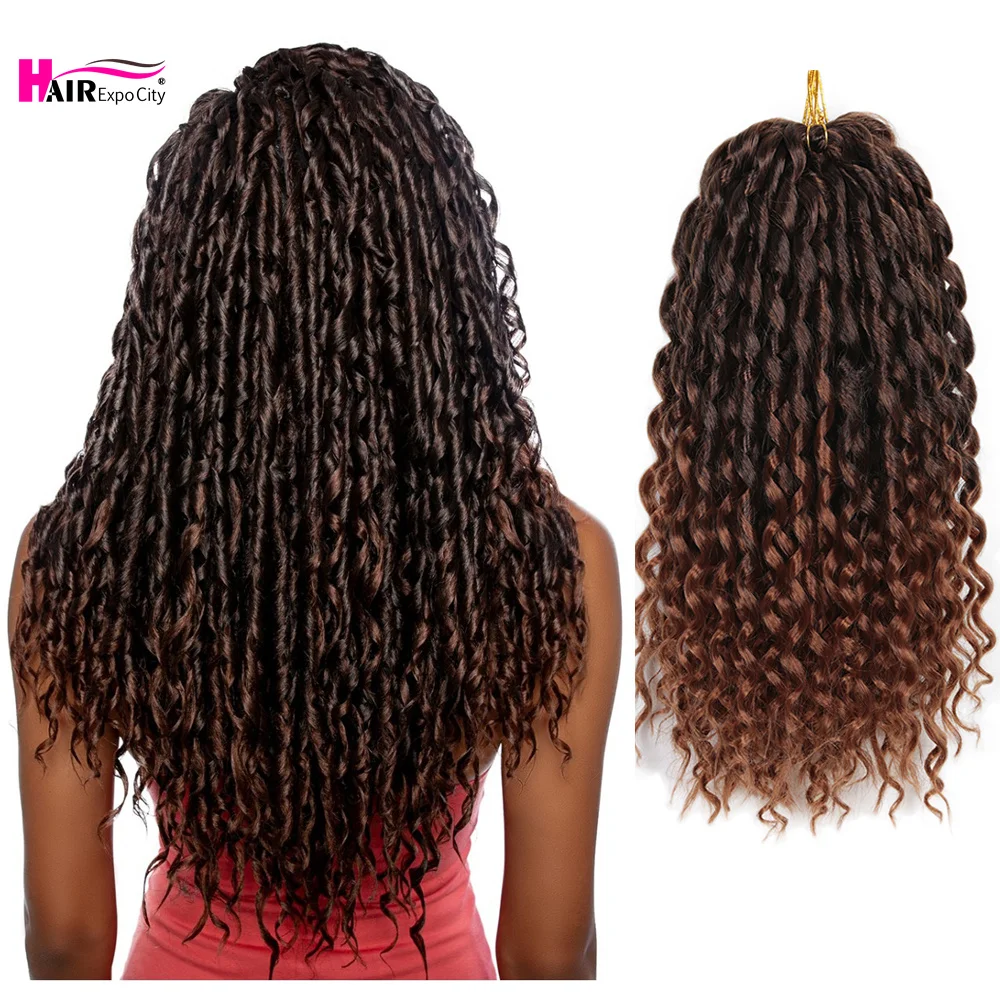 

Afro Curls Synthetic Twist Braids Hair Loose Deep Wave Crochet Hair 16 Inch African Braiding Hair Extensions 613 Hair Expo City