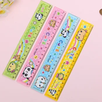 

40 pcs/lot Cartoon Animal Ruler Cute 20 cm Measuring Straight Rulers Drawing Tool Promotional Stationery gift school supplies