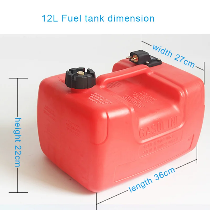 12л/24л лодочный мотор для яхты морской подвесной топливный бак масляный ящик утолщенный Красный Портативный Антистатический устойчивый к коррозии - Цвет: 12L Fuel Tank