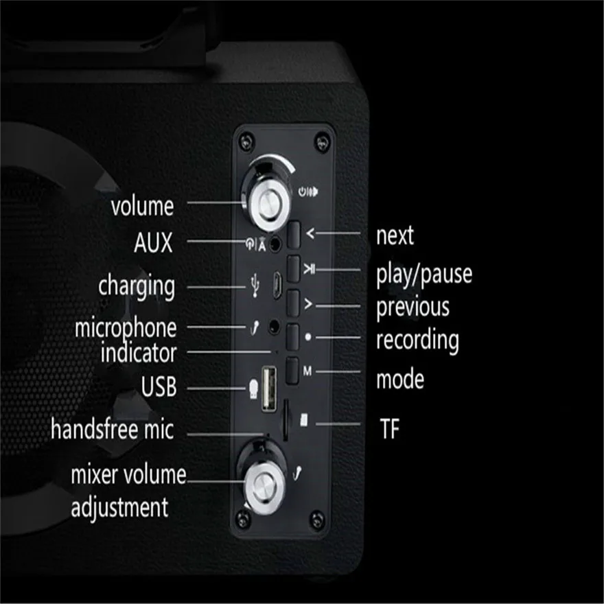 Микро караоке система записи Usb Bluetooth колонка с Fm радио коробка деревянный