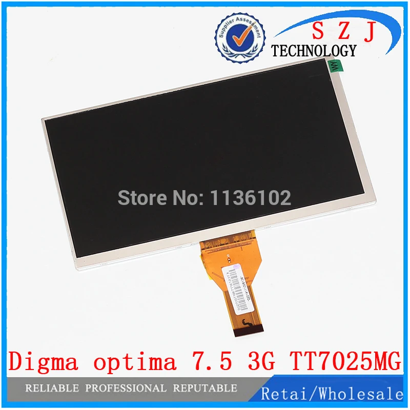 

New 7" inch for Digma optima 7.5 3G TT7025MG 30pins LCD Display Screen Panel Matrix 1024*600 TFT replacement Free Shipping