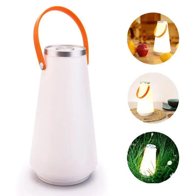 

Creative Lovely Portable Wireless Led Home Night Light Table Lamp Usb Rechargeable Press Switch Outdoor Camping Emergency Light