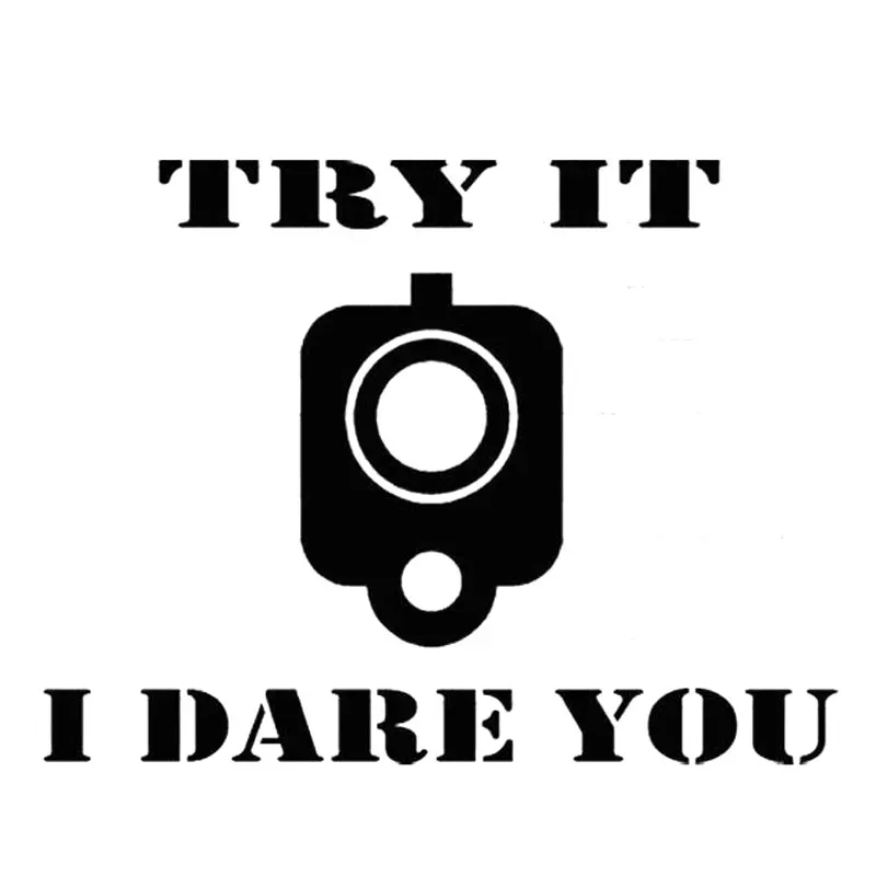 

Hot Sell Reflective Car-Stickers Try It I Dare You Lovely KK Vinyl for Car Window Auto Mirror Protection KK 16*12cm