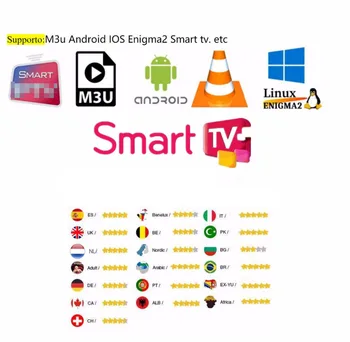 

Stable TV box support free test Europe TV M3u TV xxx adults for android smart tv box for mag pc Spain No App Include