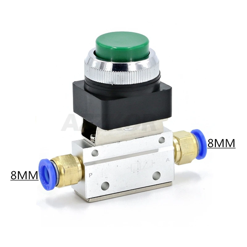MOV 321PPL PT 1/8" Female Thread 3 Position 2 Way Pneumatic Mechanical