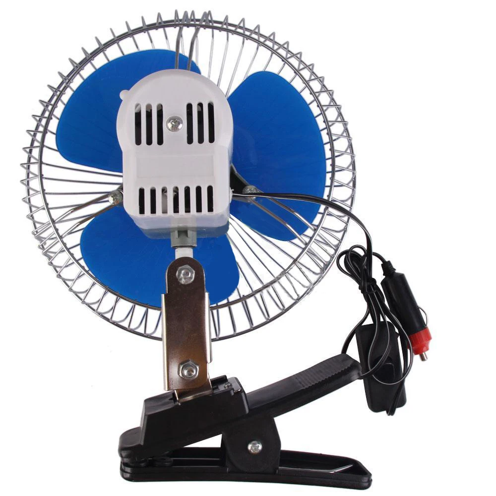 Mini Ocillating Cooling Clip Air Fan Portable for Truck Car Vehicle-12V