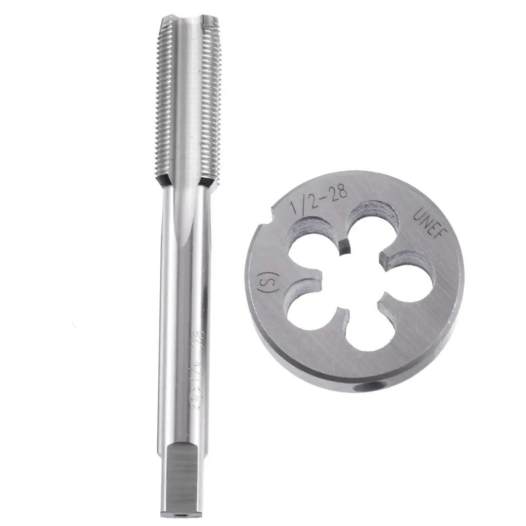 Quality HSS Sliver Machine Hand Tap and Round Die Set Right Hand Tapping Cutting Tool 2 Model for Machining The External Thread