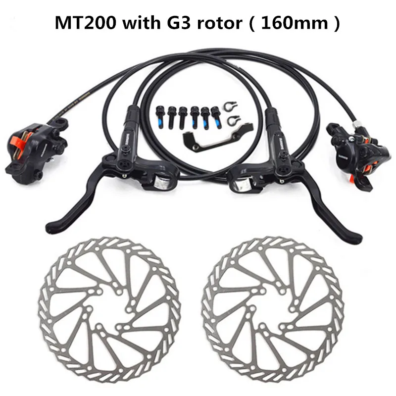 SHIMANO BR-MT200, масляный тормозной диск, масляный диск для горного велосипеда, Гидравлический тормозной диск, супер M315, можно добавить G3/HS1, 160 мм, диск - Цвет: Pair and G3 x 2