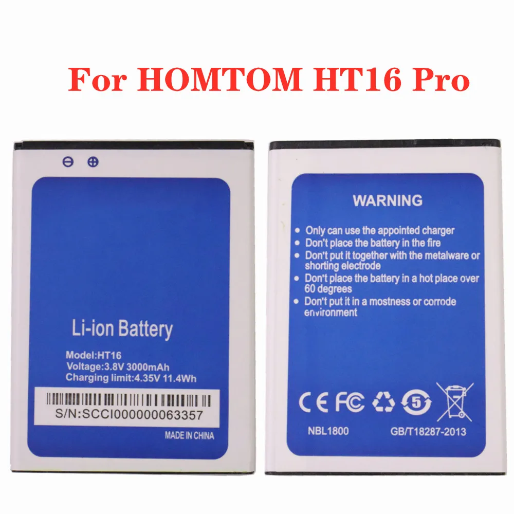 Новинка высокое качество 3000 мАч для Φ HT16S HT 16S HT16 Pro HT16Pro HOMTOM | Мобильные телефоны и