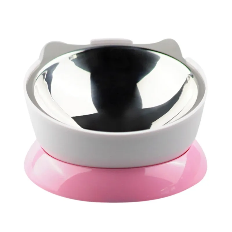 15 градусов миска для домашних животных, собака, кошка, дозаторы тарелок для домашних животных, нескользящая защита шеи, чаша для кормления, посуда, товары для домашних животных - Color: A