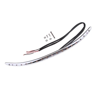 

Motorcycle Windshield Trim Turn Signal LED Light Chrome For Harley
