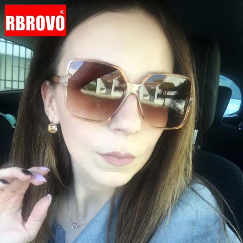 RBROVO женские крупные солнцезащитные очки люксовый бренд черные мужские Квадратные Солнцезащитные очки солнцезащитные очки для женщин винтажные Oculos De Sol Feminino