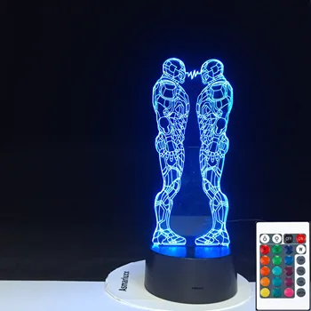 

3D-679 3D Illusion Lamp Marvel Ironman Figure Nightlight for Kids Bedroom Decor Table Lamp Awesome Child Gift Iron Man