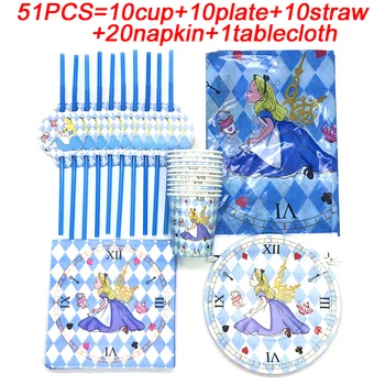 

Alice In Wonderland Theme Birthday Party Supplies Paper Cup Girl Disposable Tableware Alice Party Supplies Afternoon Tea Party