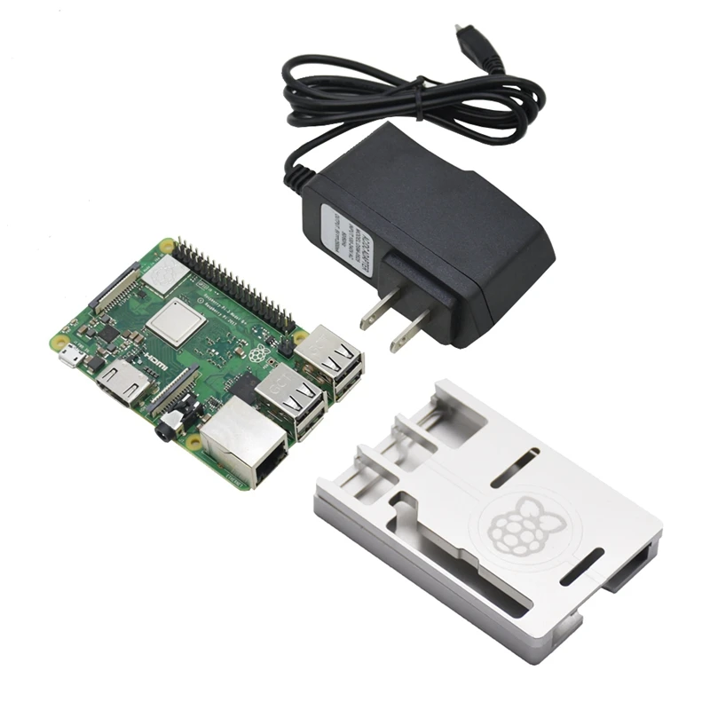 3 в 1 для Raspberry Pi 3 Model B + (Plus) + алюминиевый корпус с ЧПУ с 5 В 2.5A наборы адаптеров питания Us Plug