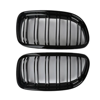 

aBS 2*Car Front Bumper Kidney Grille for BMW E90 318 320i 2008-2011 Glossy Black durable for auto accessory