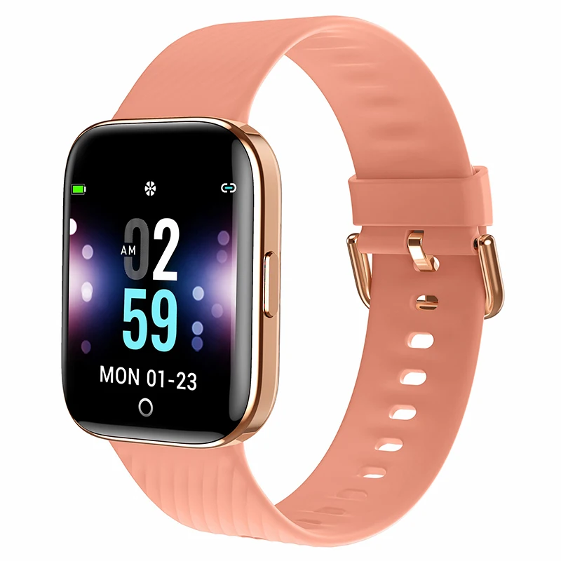Умный Браслет IP68 Водонепроницаемый Bluetooth Шагомер монитор сердечного ритма для мужчин и женщин смарт-браслет Будильник спортивные часы умные часы - Цвет: Pink Watch