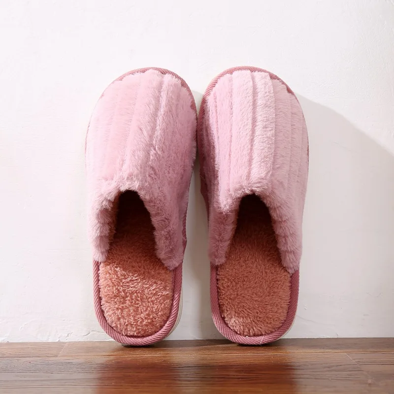 Pink 38-39 Xiaomi Youpin/зимняя хлопковая обувь; женская домашняя обувь; пара хлопковых тапочек; домашняя обувь без шнуровки; удобная простая теплая обувь из хлопка - Цвет: Pink 38-39