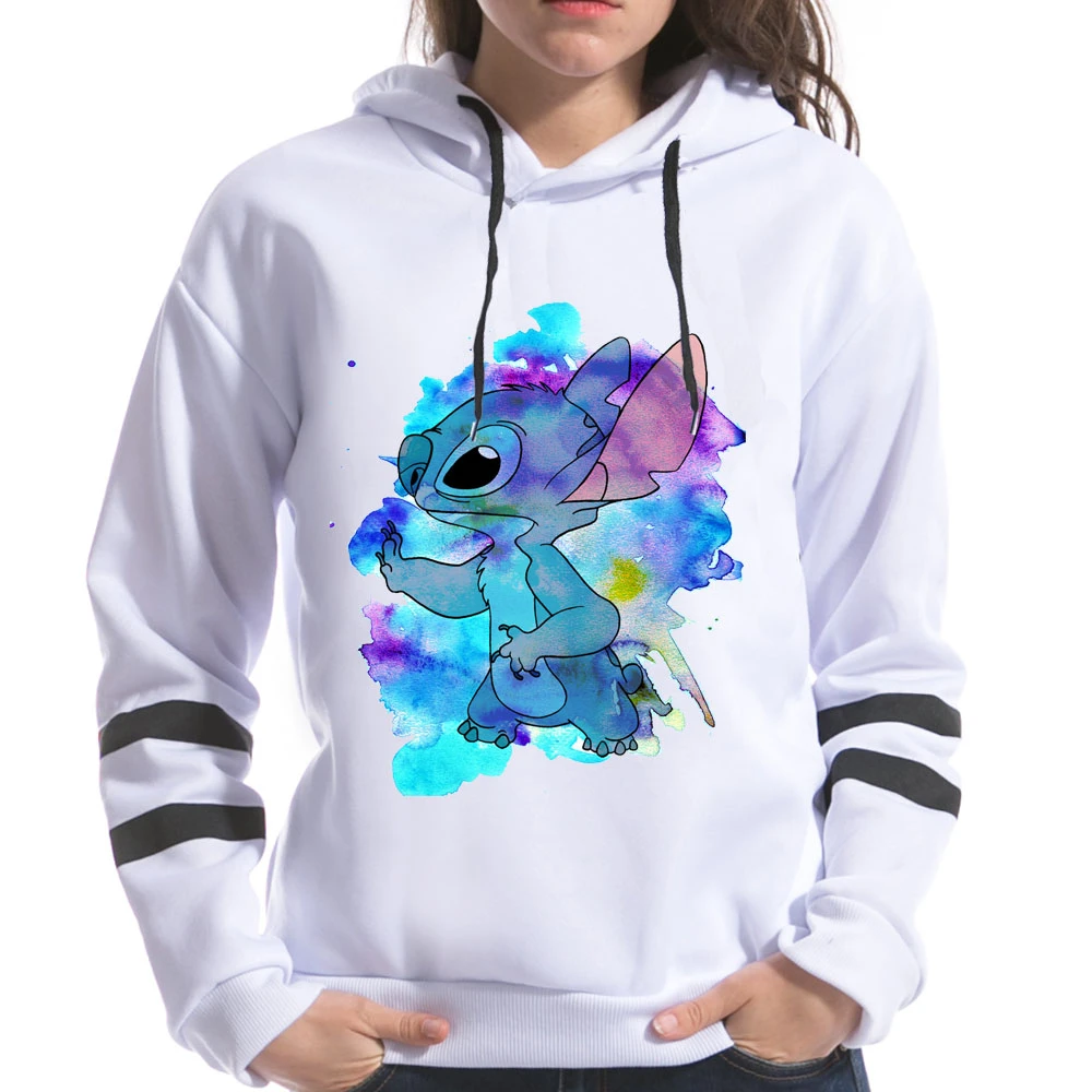 Sudadera con capucha de manga larga para mujer, moderna y estampada puntadas geométricas, Harajuku|Sudaderas con capucha sudaderas| -