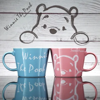 

Disney Mug Cup 350ML Winnie The Pooh Pattern Ceramic Cup Creative Simple Big Cup Caliber Cartoon Office Cup