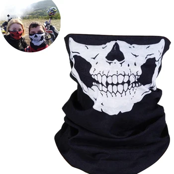 

Halloween Skull Party Scarves Mask Masquerade Mardi Gras Black Mask Motorcycle Windproof For Kawasaki ZX1400/ZX14R/ZZR1400