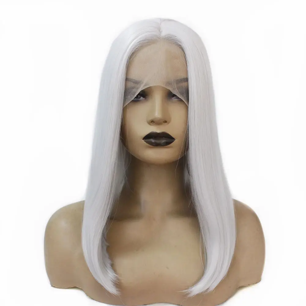 Glueless Short Bob Lace Front Wigs with Baby Hair High Quality Straight Hair Heat Resistant Synthetic Lace Front Wig for Women